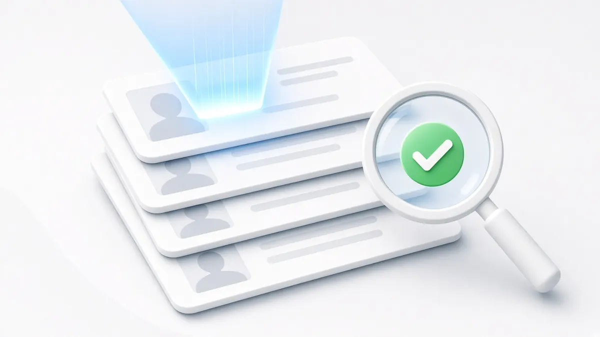 Illustration of identity records being verified